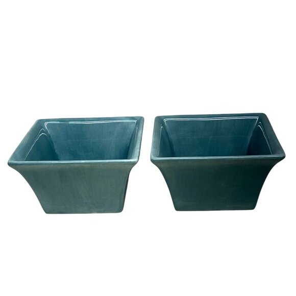 2 Tabletops Unlimited Espana Breeze Blue Square Cereal Bowls 5 1/2" - Picture 2 of 8